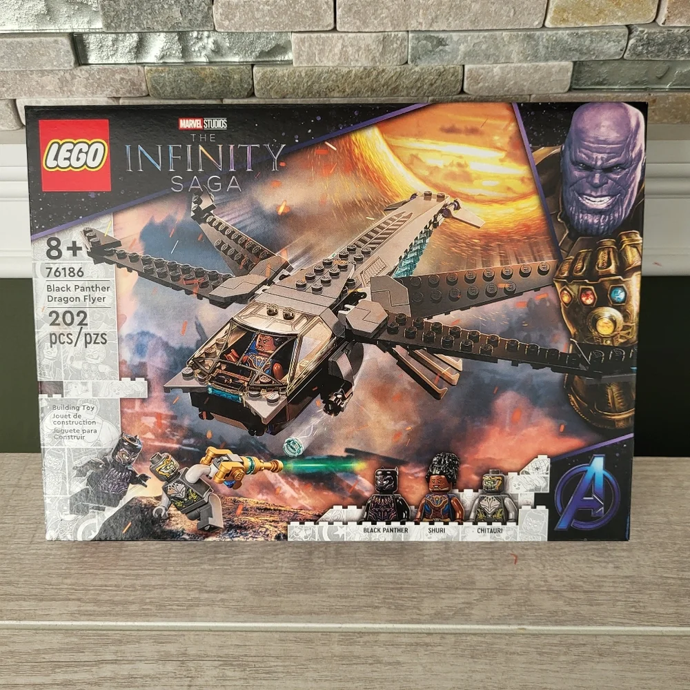 LEGO Marvel Black Panther Dragon‎ Flyer 76186 Building Kit Toy Ages 8+ Retired